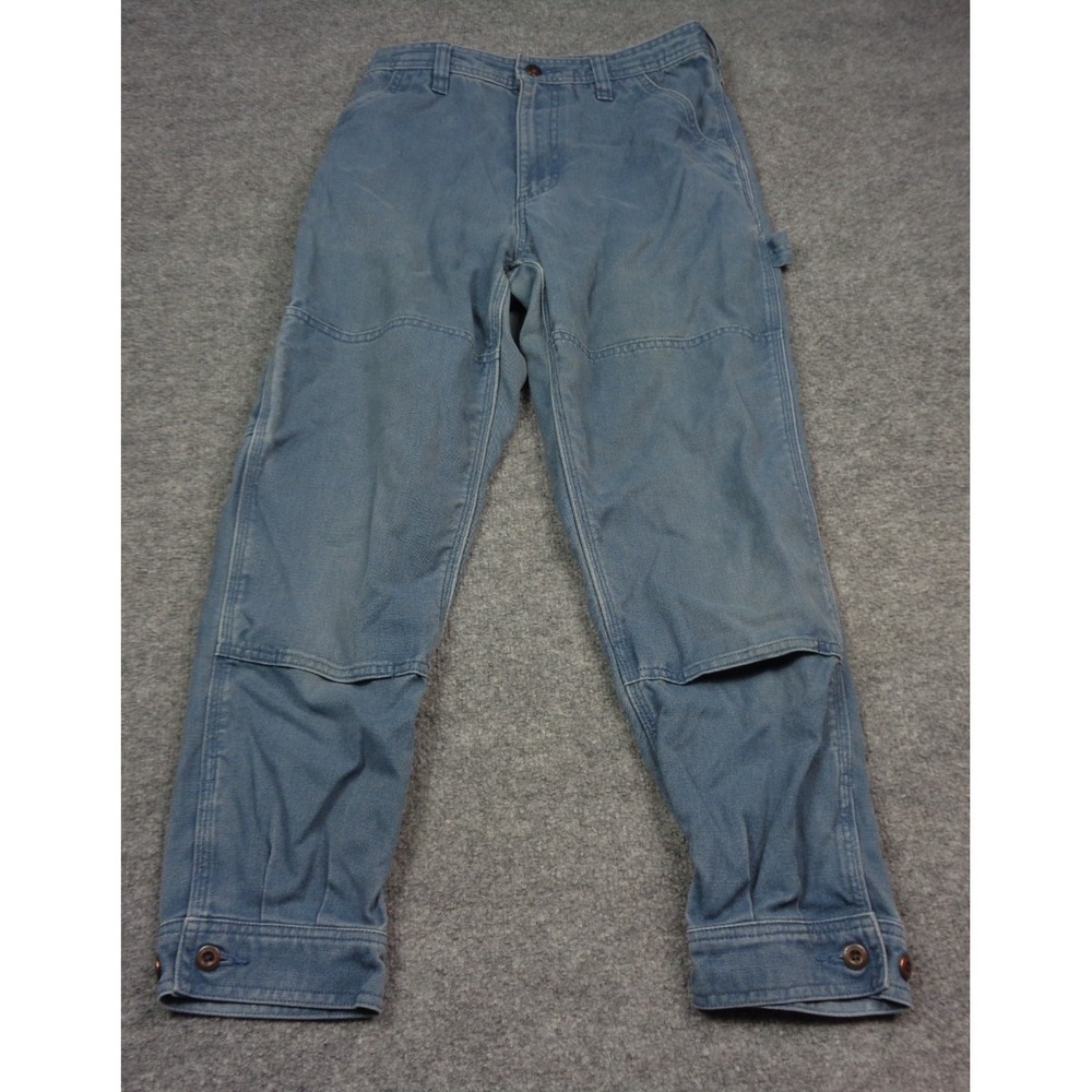 Patagonia Pants Womens 6 Blue Hemp Canvas Carpenter All Seasons Double Knee Work